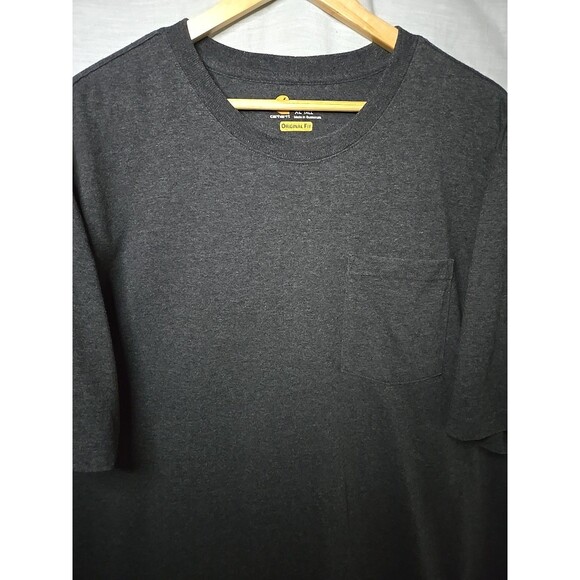 Carhartt Original Fit Pocket T-Shirt, Sz XLTall, Gray/Charcoal, Work - Picture 4 of 10